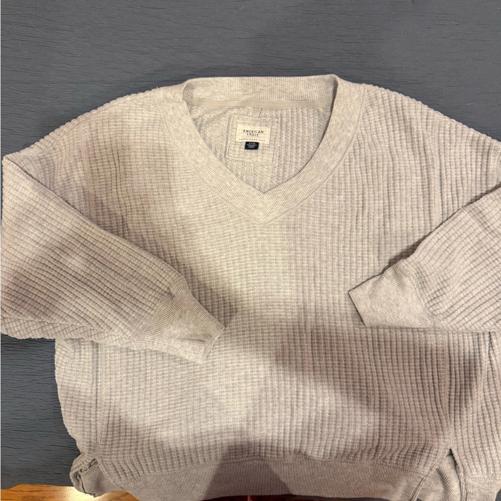 Women’s  Gray V-Neck Sweater
